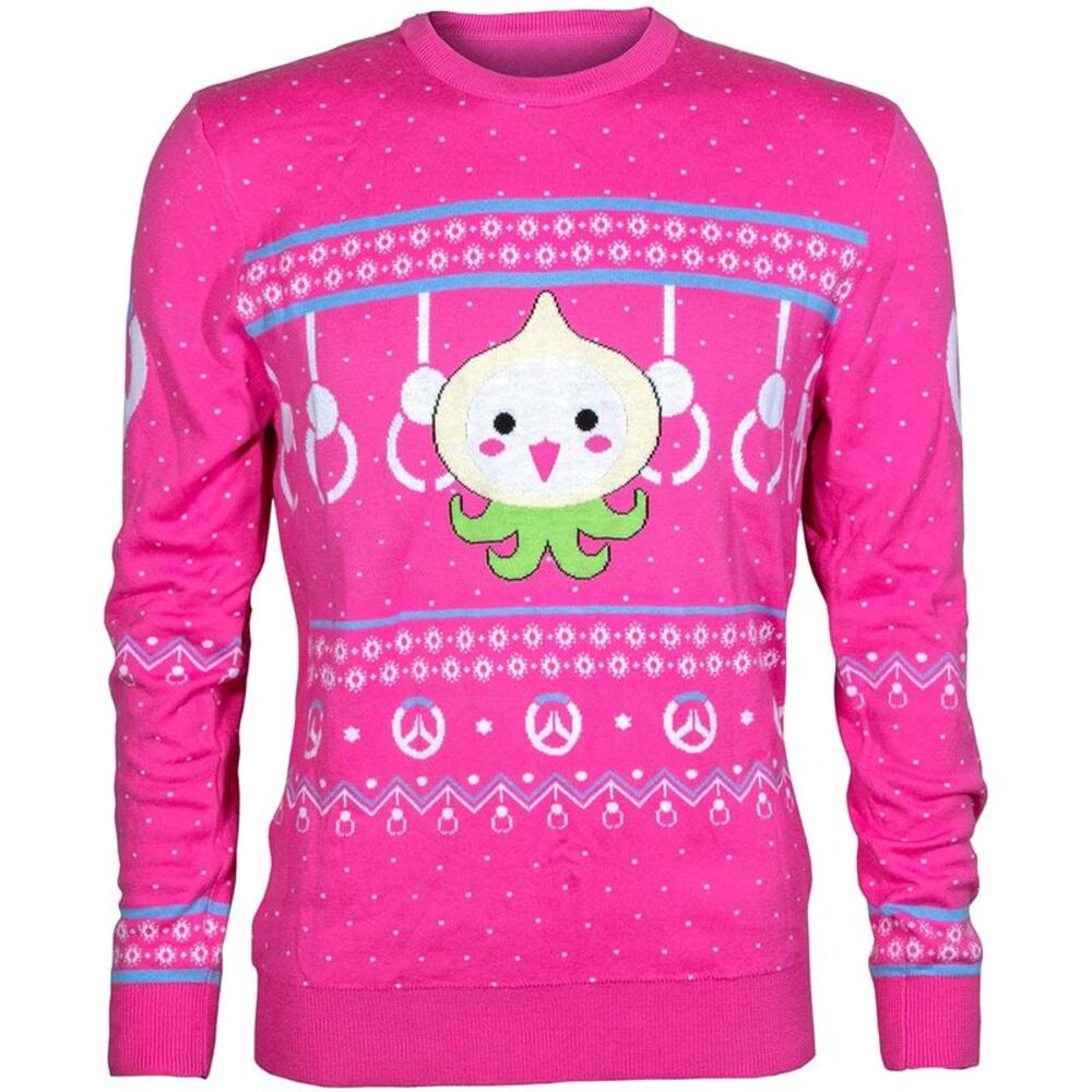 Overwatch Pachimari Pals Ugly Holiday Sweater, Pink